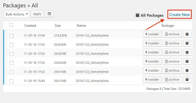 Duplicator, Packages