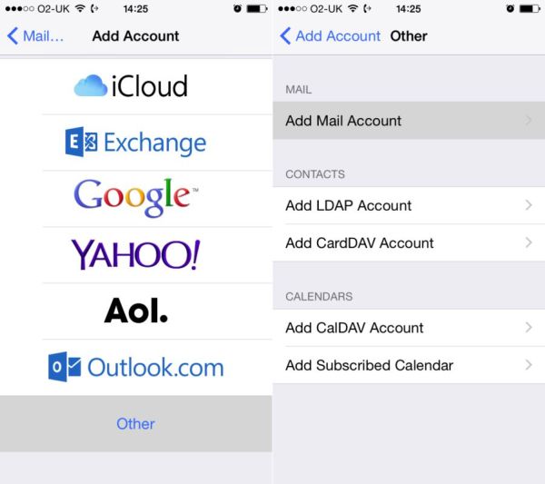 Adding a mail account