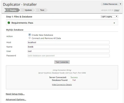 Duplicator Intaller