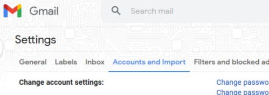 Gmail Accounts and Import